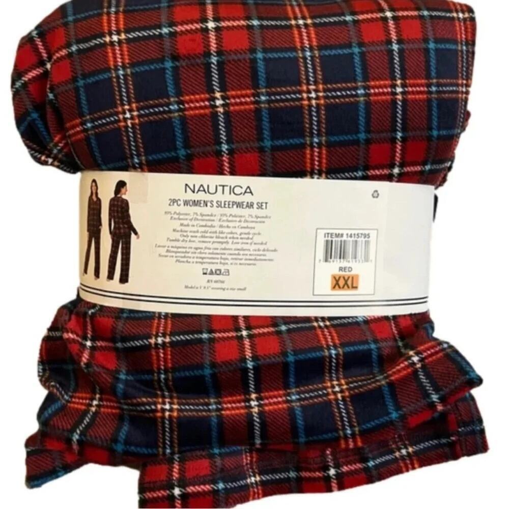 Nautica Women's Pajama Set Fleece Size XXL NWT - Picture 2 of 5